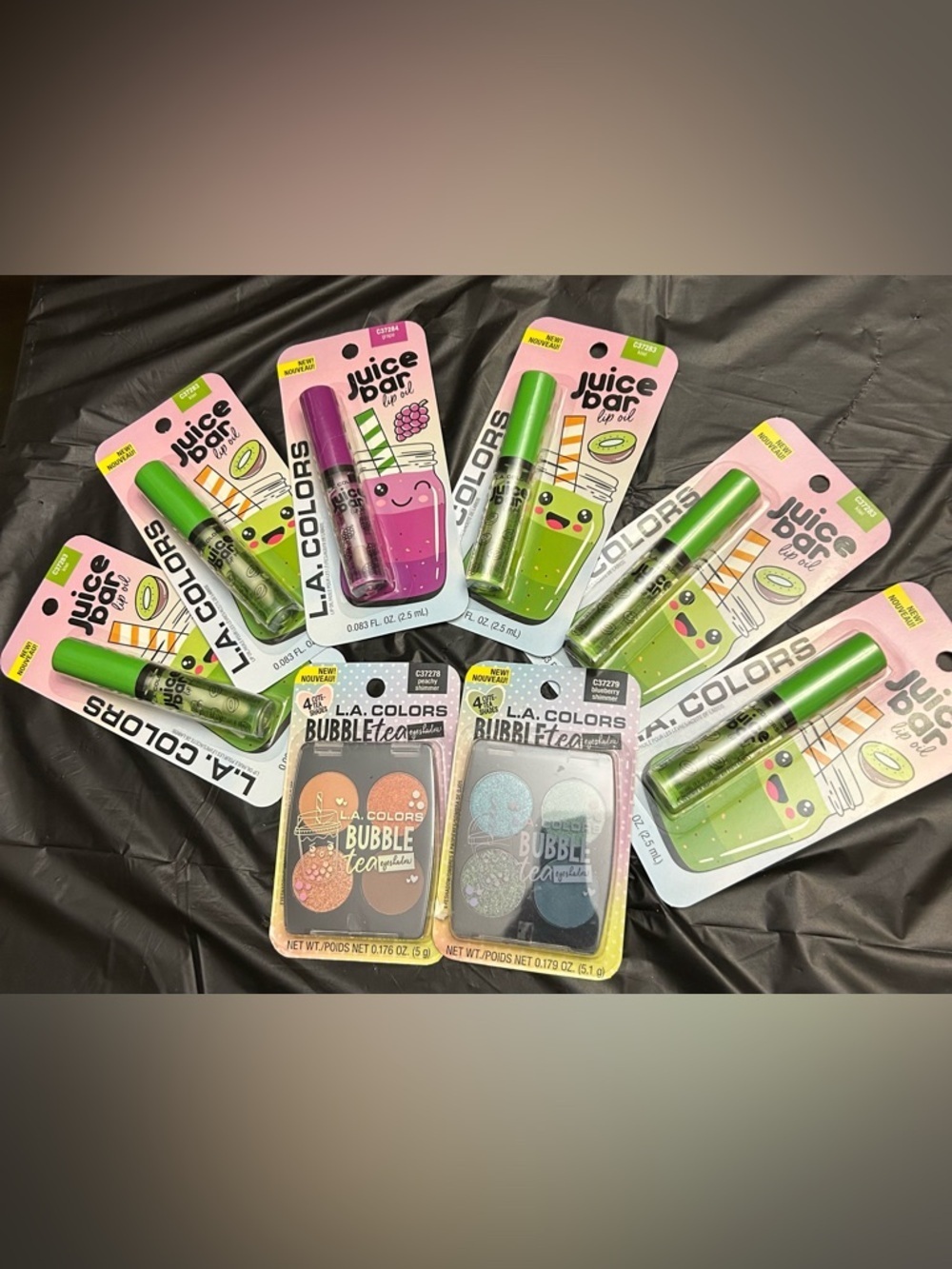 L.A. COLORS Juice Bar Lip Oil & Bubble Tea Eyeshadow Set - NWT